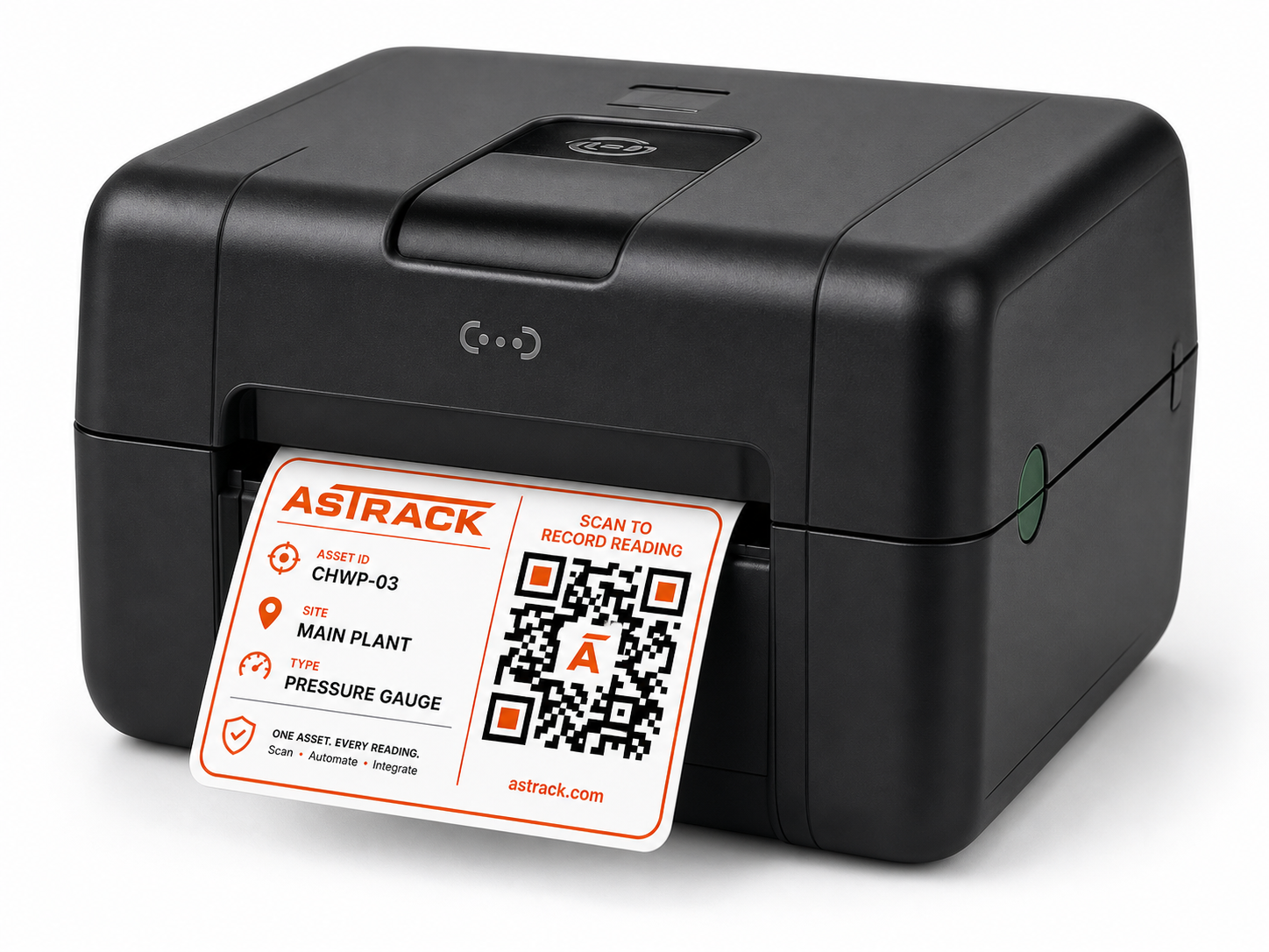 AsTrack QR label printing from a desktop label printer